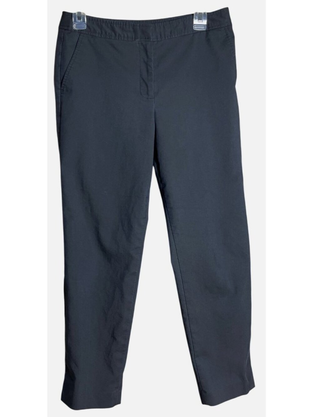 Talbots Heritage Ankle Pants Black Twill Stretch Preppy Classic Summer Womens 6